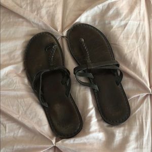 Abercrombie & Fitch Brown Leather Sandals